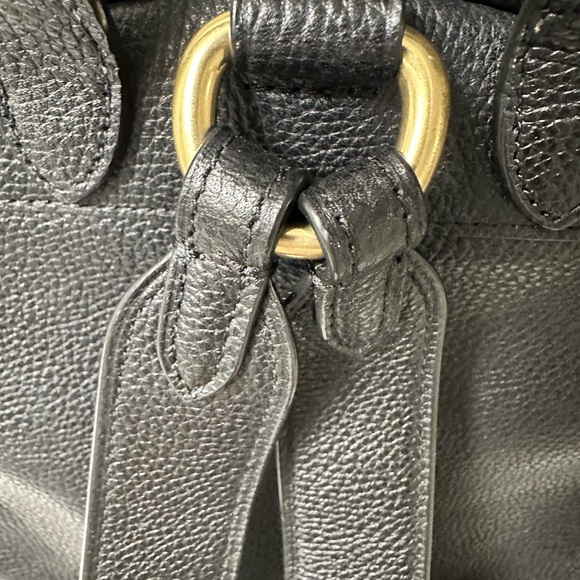 Coach Black Leather Backpack Purse - Picture 14 of 16